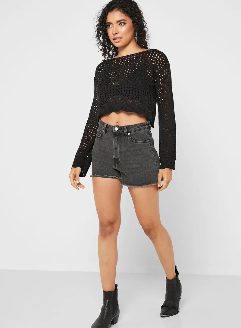 Miss Selfridge Openwork Knitted Sweater