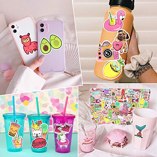 QTL Stickers for Teen Girls Party Favors Cute Waterproof Vinyl Water Bottle Stickers for Girls 50Pcs - Image 2