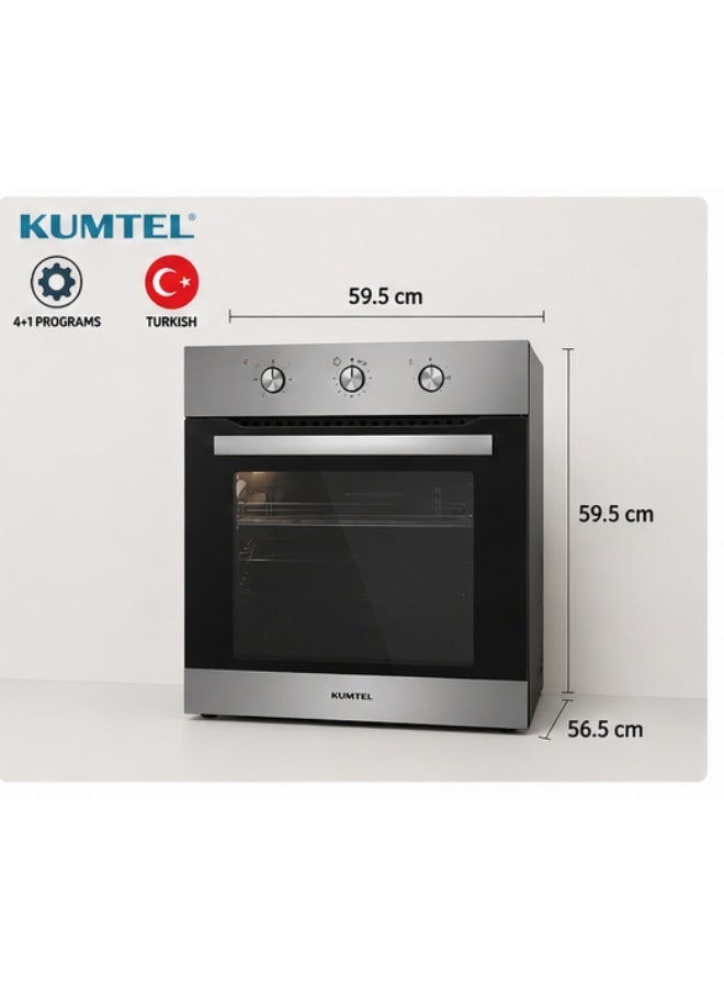 كومتيل فرن بلت إن كهرباء كومتيل 60 سم – 56 لتر – 2000 وات – 9 وظائف – استيل – A6-SF2(MT) - Image 2