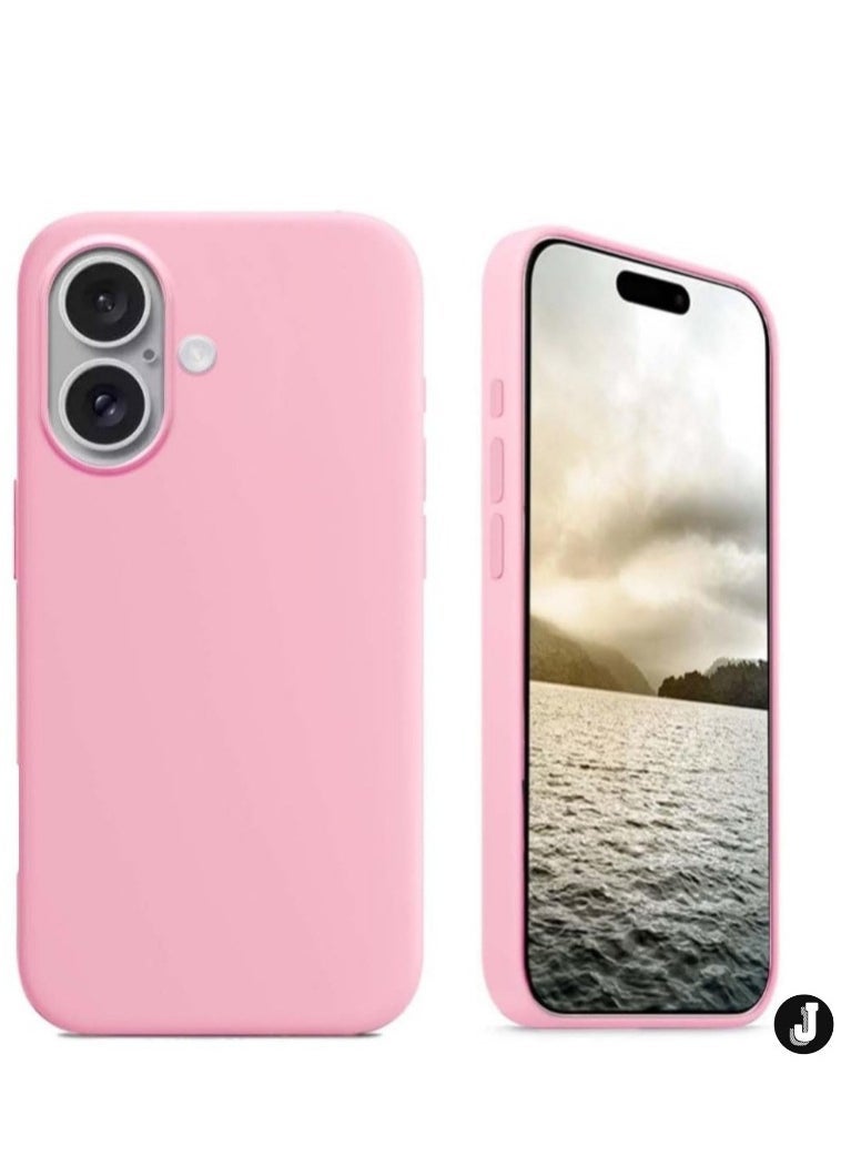 JAJEEK "iPhone 16 Plus Slim Fit Matte Pink TPU Case – Soft, Flexible Silicone Back Cover for Sleek Protection" - Image 1
