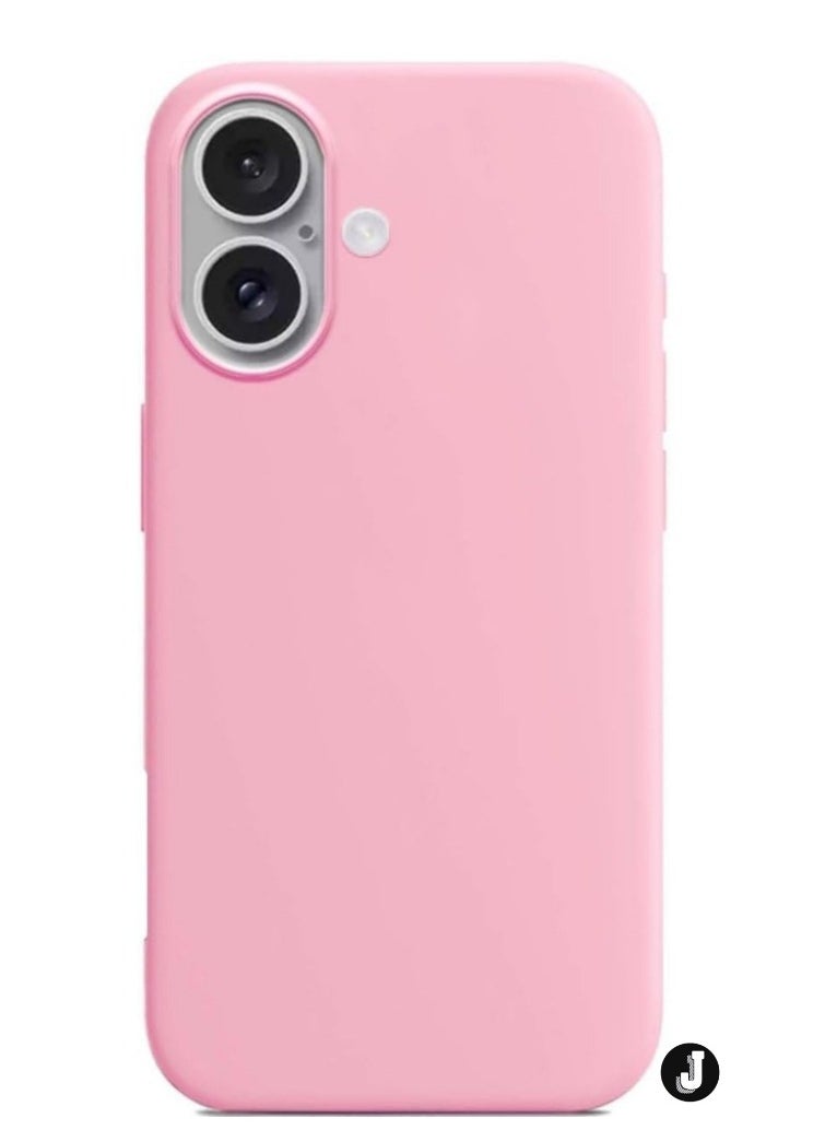 JAJEEK "iPhone 16 Plus Slim Fit Matte Pink TPU Case – Soft, Flexible Silicone Back Cover for Sleek Protection" - Image 2