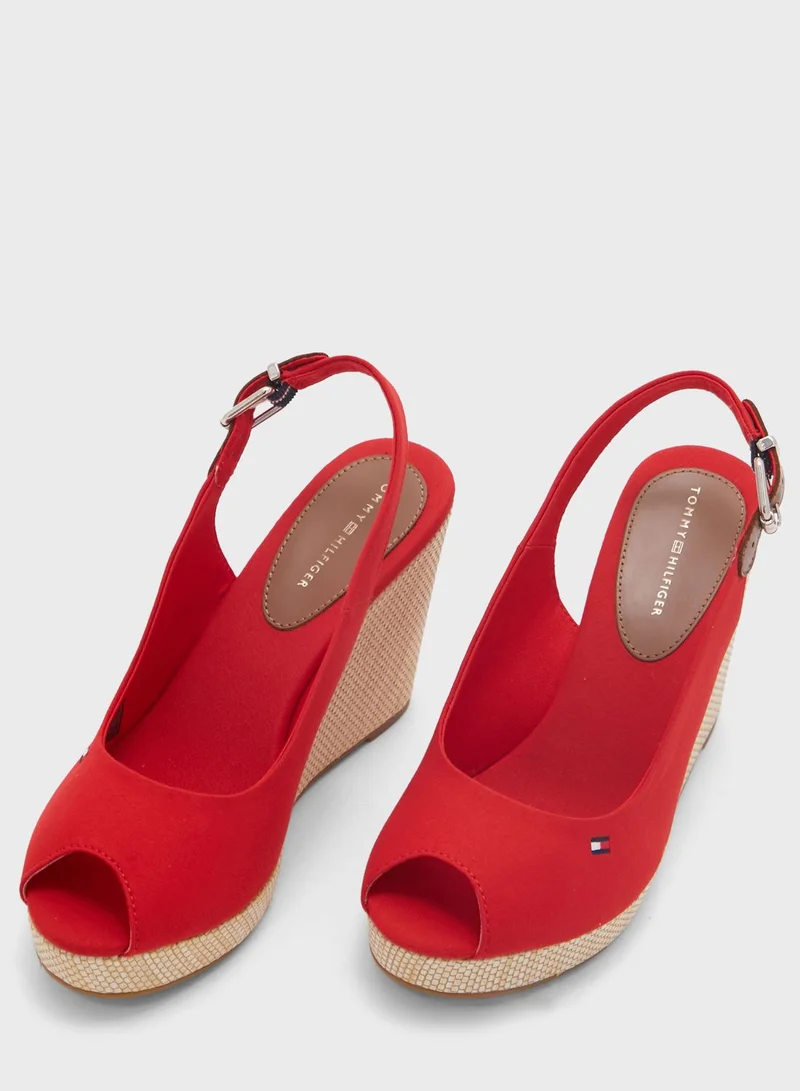 TOMMY HILFIGER Iconic Elena Sling Back Wedge Sandals