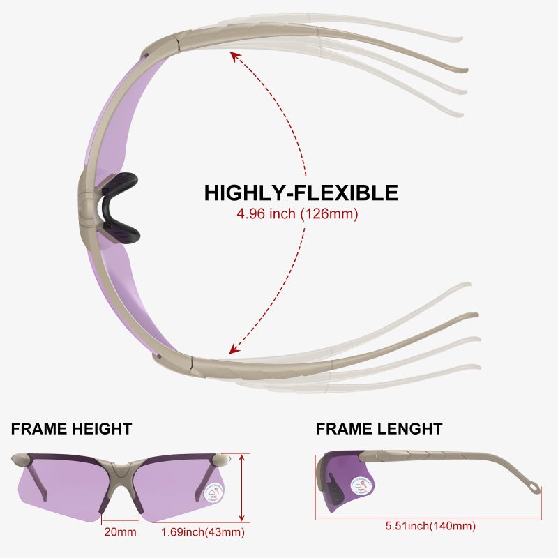 Xaegistac Shooting Glasses With Case Anti Fog Hunting Safety Glasses For Adults - Image 5