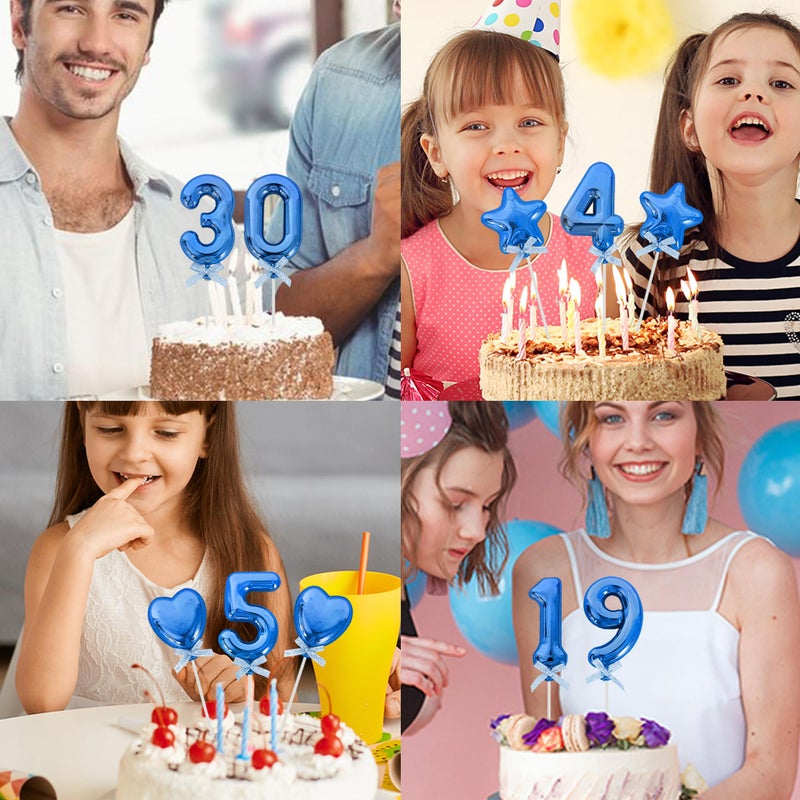 بيشيدا Beishida 3d Cake Topper Blue 1 Numbers Happy Birthday Cake Topper 1st 10th 21st 30th 40th Cake Cake Toppers for Party Wedding Anniversary Decorations - Image 5