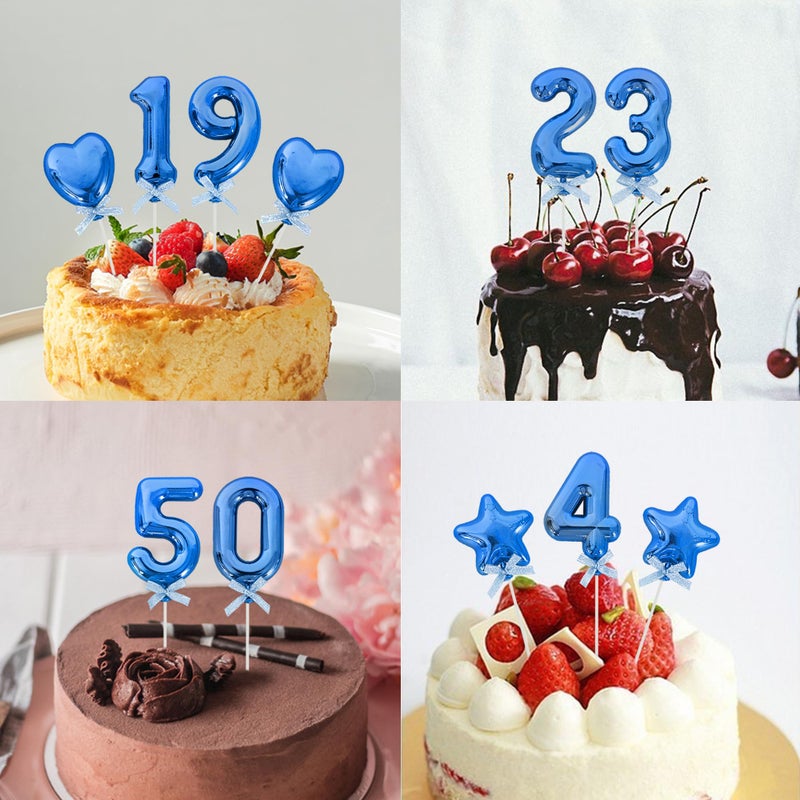 بيشيدا Beishida 3d Cake Topper Blue 1 Numbers Happy Birthday Cake Topper 1st 10th 21st 30th 40th Cake Cake Toppers for Party Wedding Anniversary Decorations - Image 4