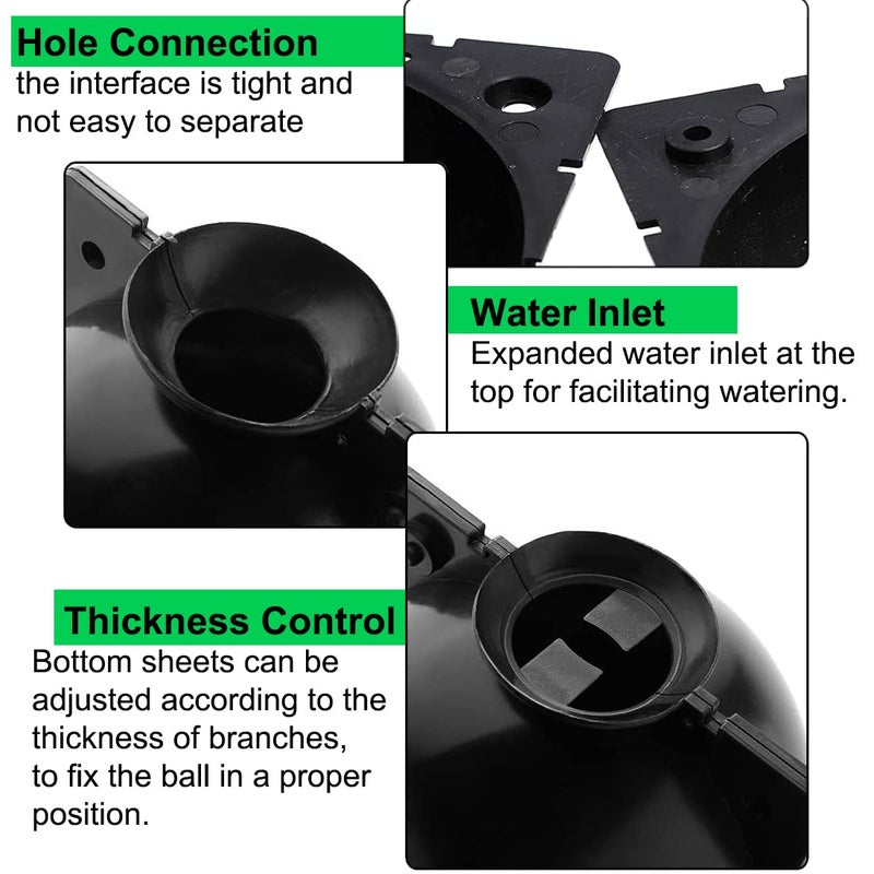 MIIIM 10 PCS Air Layering Propagation Kit with Zip Ties, Reusable Half Transparent Grafting Ball, Air Layering Pods Clear, Plant Rooting Grafting Box for Fast Propagation Plants (Medium) - Image 4