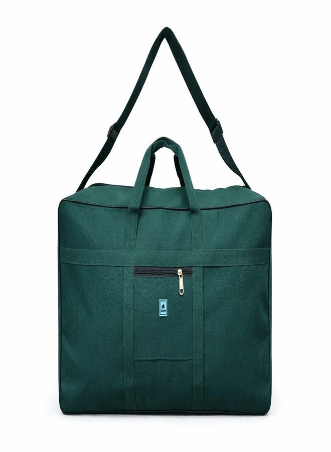 OSSUM Dark Green Jumbo Duffel Bag with Shoulder Strap and Front Pocket - Multipurpose Travel & Storage - Image 1