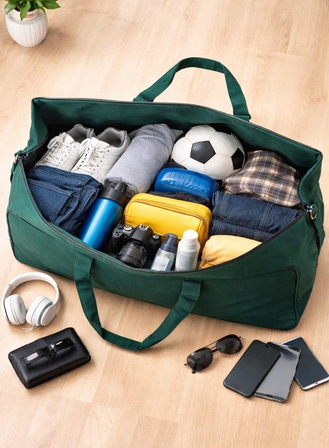 OSSUM Dark Green Jumbo Duffel Bag with Shoulder Strap and Front Pocket - Multipurpose Travel & Storage - Image 4