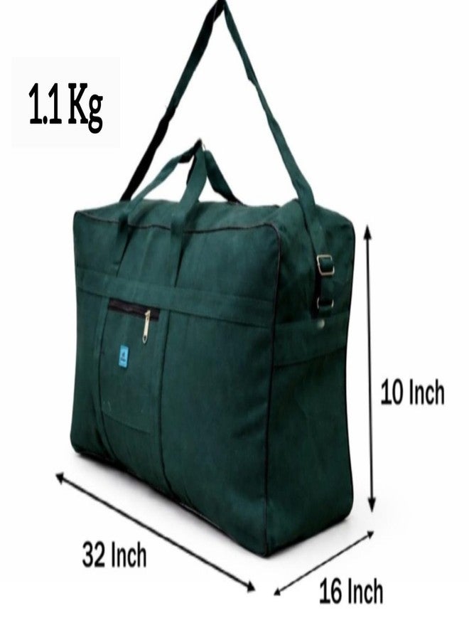OSSUM Dark Green Jumbo Duffel Bag with Shoulder Strap and Front Pocket - Multipurpose Travel & Storage - Image 3