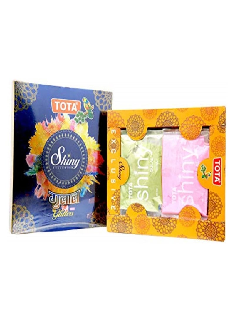 TOTA - Tota shiny shimmer Gulal pack of 10 of 40g each - Image 1