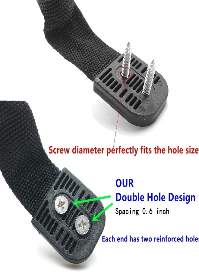 HDCBMCDDM-US Kayak Replacement Handles Double Hole 4 Pack Rubber Kayak Pull Carry Handle with Stainless Steel Screw - Image 3