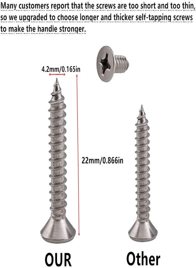 HDCBMCDDM-US Kayak Replacement Handles Double Hole 4 Pack Rubber Kayak Pull Carry Handle with Stainless Steel Screw - Image 4