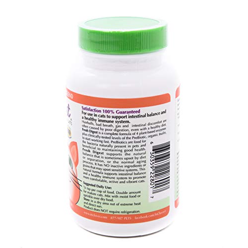 In Clover Fresh Digest Daily Digestive Aid and Immune Support Supplement for Cats, Natural Prebiotic and Enzyme Powder for Healthy Stools, Hairball Control, Stop Litterbox Odor, Works Fast 100g/3.5oz - Image 2