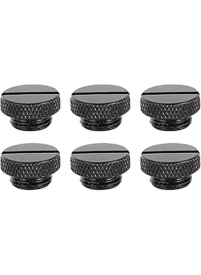 G1 4 Water Stop Plug Fittings 6 Pcs Black Hand Tightened Caps for PC Liquid Cooling System - Image 1
