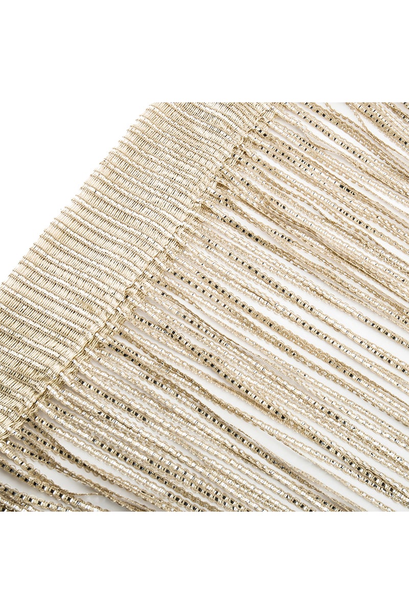100x200CM champage 100x200CM String Door Curtain Thread Curtain Divider Plain Tassel Fringe Window P