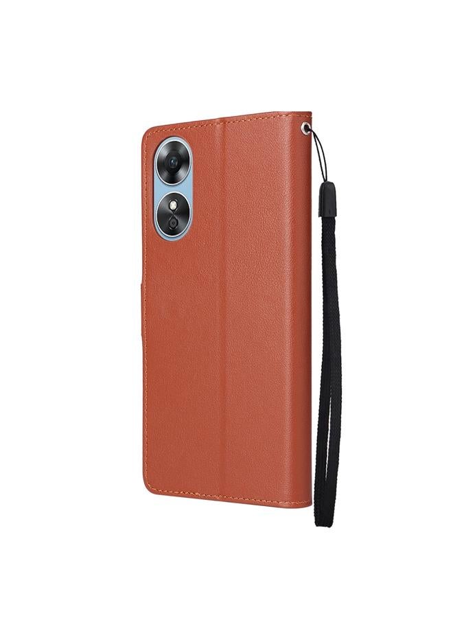 S-TOP Case For OPPO A17 4G / A17k 3-Card Slots Multifunctional Leather Phone Case - Image 3