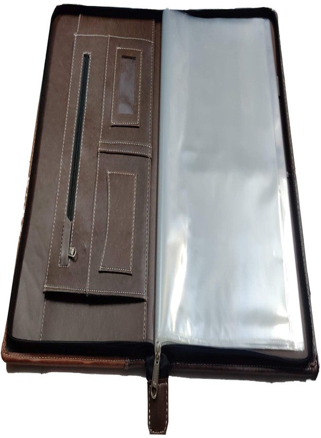 Pareek pu Leather b4 Size Document Executive Chain Bag with 20 Inner Leafs Set of 1 20 Leafs B4 Size (Bigger Than A4) Multicolored - Image 2