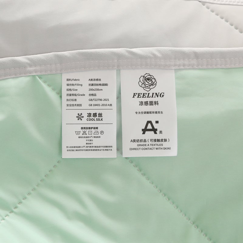 Ice Cream Type A Antibacterial Summer Cooling Quilt, Air Conditioning Quilt, Summer Quilt For Single And Double Beds, Ice Silk Summer Quilt, Thin Quilt Core With Cooling Sensation - Image 3