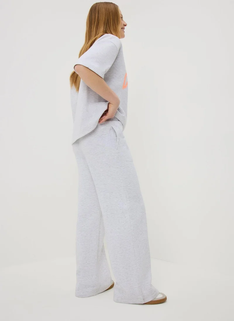 Matalan  Grey Marl Wide Leg Jogging Bottoms for Women | Best Price UAE