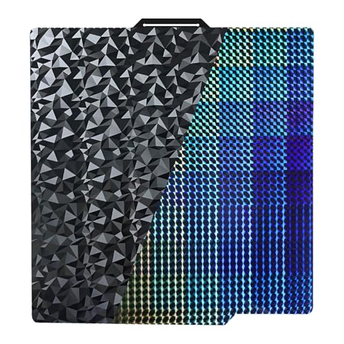 IdeaFormer-3D Double Sided H1H PEO Build Plate for Bambu Lab X2D X1 X1C X1E P1P P1S P2S A1, Smooth Phantom H1H+Diamond PEO Spring Steel Sheet Flexible Plate 257x257mm for Bambu 3D Printers - Image 1