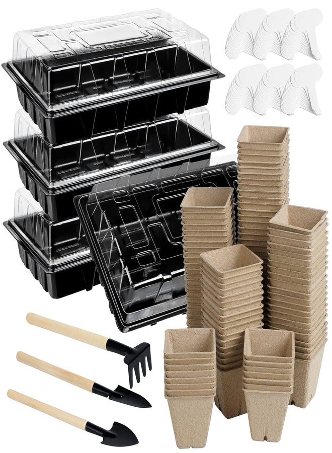Aodaer 247 Pack Seed Starter Kit Including Peat Pots for Seedlings Seed Starter Tray with Plant Labels, Tool, Plastic Growing Trays Germination Tray Paper Seedling Cups for Indoor Outdoor Garden - Image 1