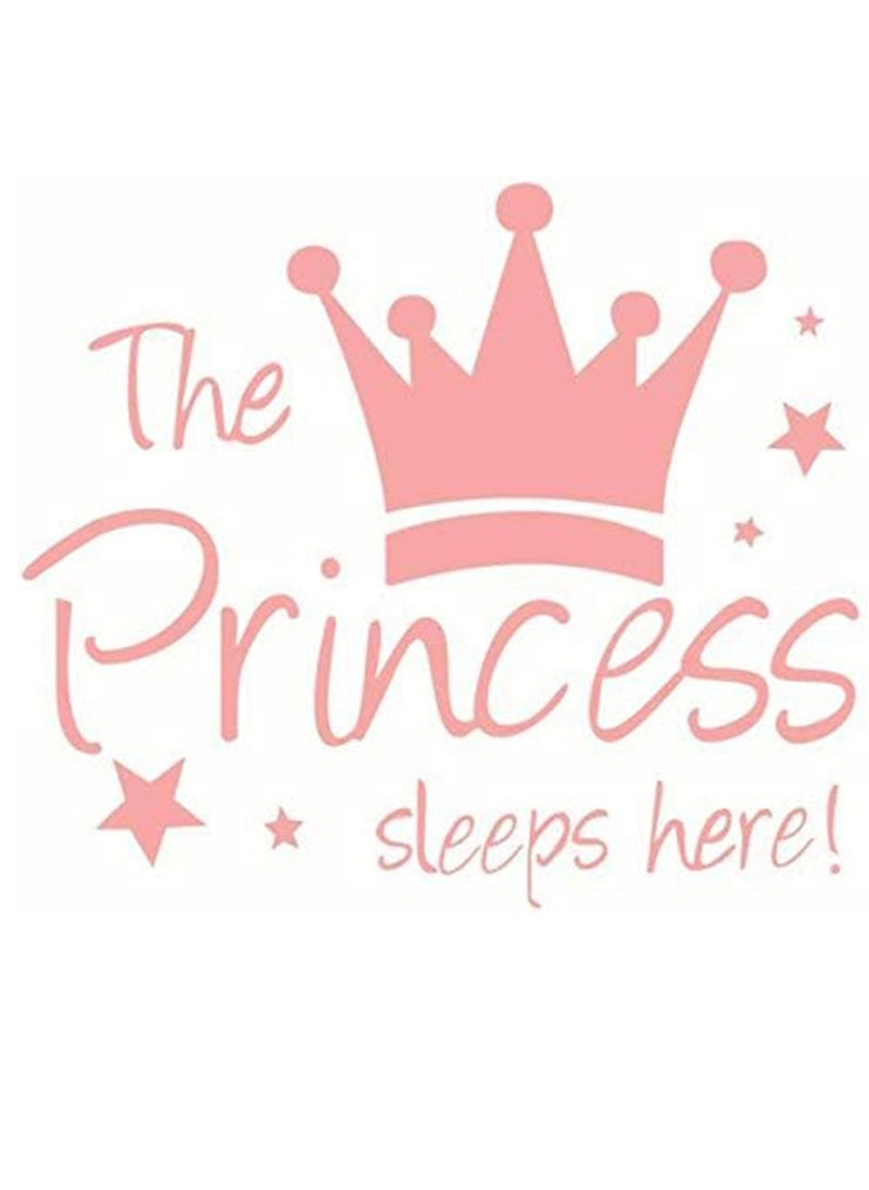 Gonice Pink Princess Crown Wall Sticker Little Girl Bedroom Wall Sticker Little Girl Bedside Wall Sticker PVC Waterproof Wall Sticker Give Kids  - Image 3
