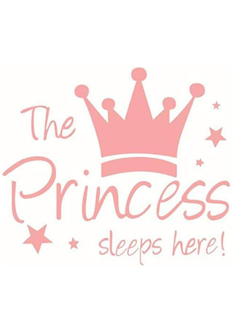 Gonice Pink Princess Crown Wall Sticker Little Girl Bedroom Wall Sticker Little Girl Bedside Wall Sticker PVC Waterproof Wall Sticker Give Kids  - Image 5