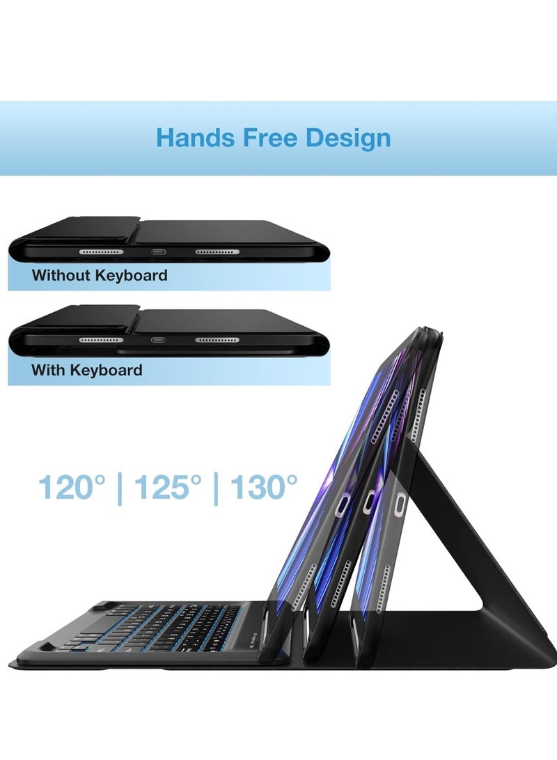 JAJEEK Case for iPad Air 13 inch (M2, 2024) & iPad Pro 12.9 inch (6th/5th/4th/3rd Gen) – Detachable Wireless Bluetooth Keyboard with Pencil Holder, Premium Folio Case, Magnetic Stand, Black - Image 5