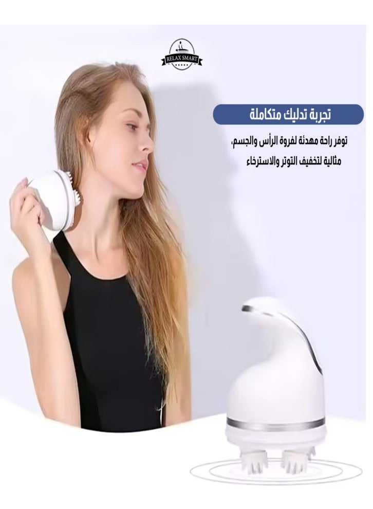 Electric Scalp Massager with Heating | 88 Kneading Nodes for Deep Cleansing & Hair Growth | 3 Speeds & 2 Massage Heads | Portable Body Massager - Image 3