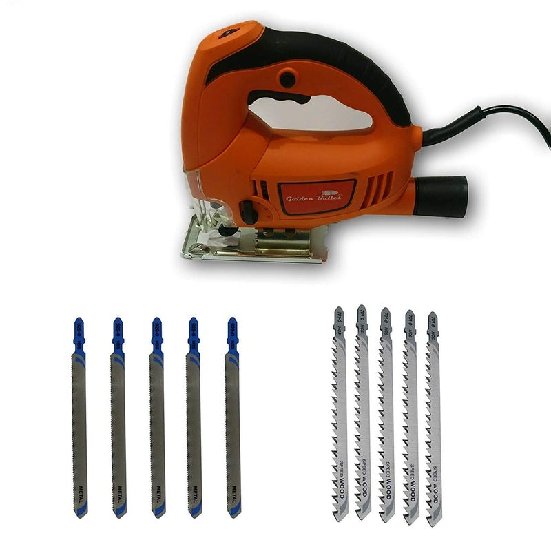 آلة منشار كهربائي قوية مع 5+5 شفرات لقطع الخشب/المعدن، مع مجموعة، أحمر - V8-4TMN-6LA7، 70 مم