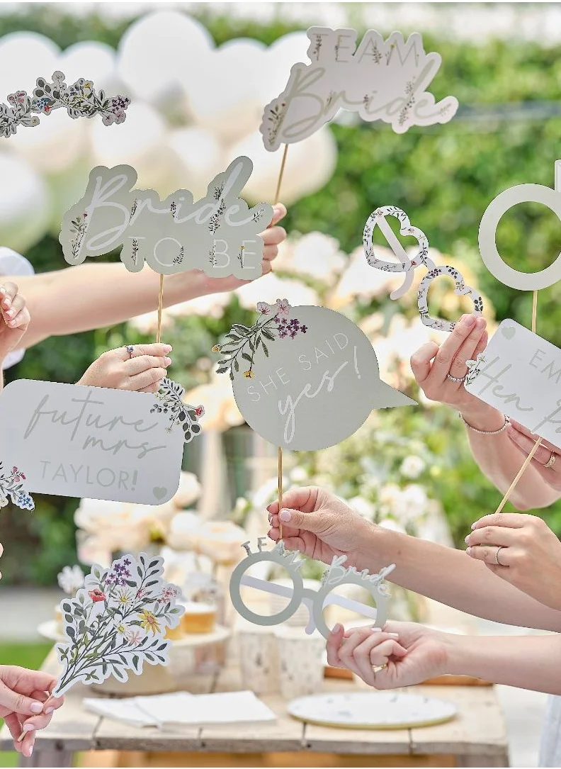 Ginger Ray Floral Hen Photobooth Props