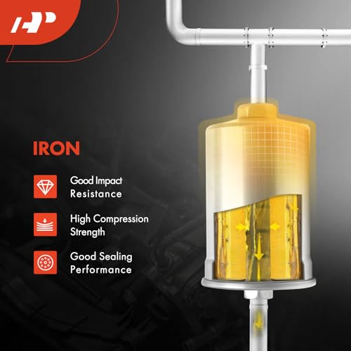 A-Premium Fuel Filter Compatible with Ford F-100, F-150, F-250, F-350, Mustang, E-100, E-150, E-250, E-350, Bronco, Custom, Fairmont, Granada, LTD, Pinto, Ranchero, Thunderbird & Lincoln & Mercury - Image 4