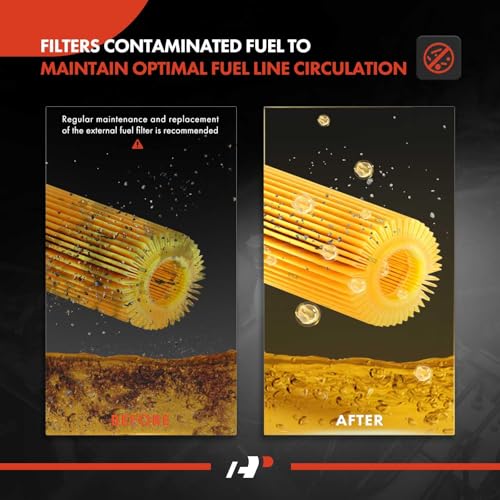 A-Premium Fuel Filter Compatible with Ford F-100, F-150, F-250, F-350, Mustang, E-100, E-150, E-250, E-350, Bronco, Custom, Fairmont, Granada, LTD, Pinto, Ranchero, Thunderbird & Lincoln & Mercury - Image 5