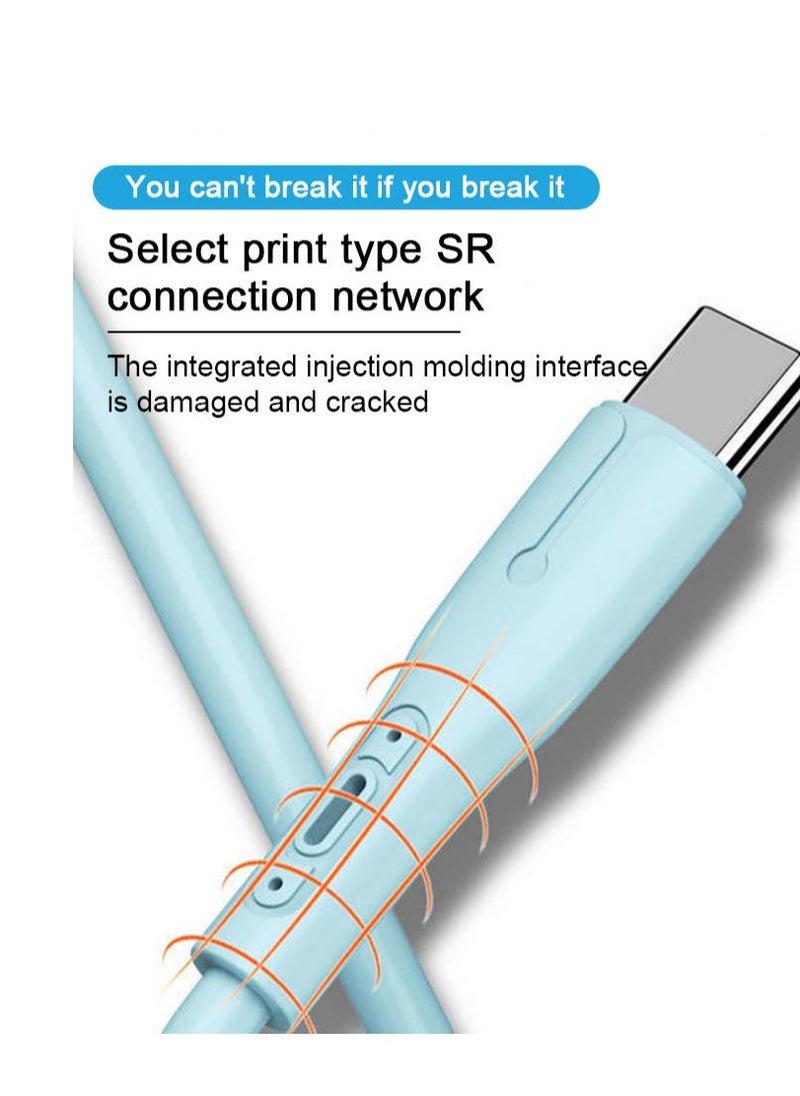 CARE AND SMILE Charger Cables Care and Smile 1.3M Color Customization Fast Charge 3in1 Micro Type C USB Data Cable  - Image 5