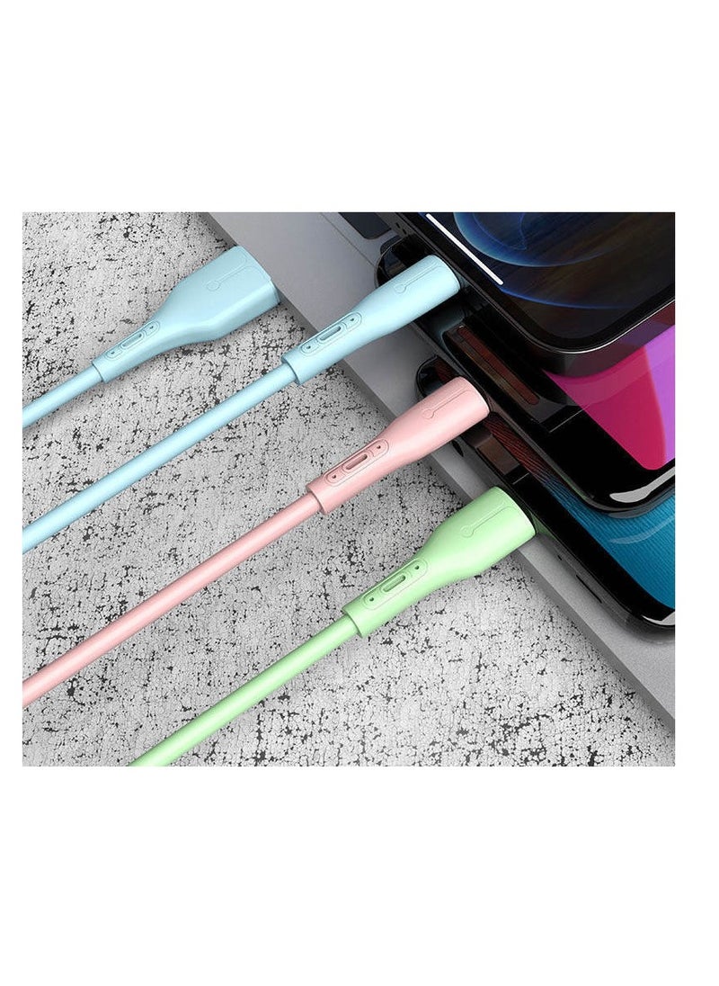 Charger Cables Care and Smile 1.3M Color Customization Fast Charge 3in1 Micro Type C USB Data Cable