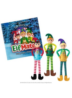 The Elf on the Shelf Elf Mates 3-Pack with Storybook - Authentic, Original, Trusted Christmas Elf for Kids | Official The Elf on The Shelf Santaverse Product. Includes 3 Elves!  - Image 1