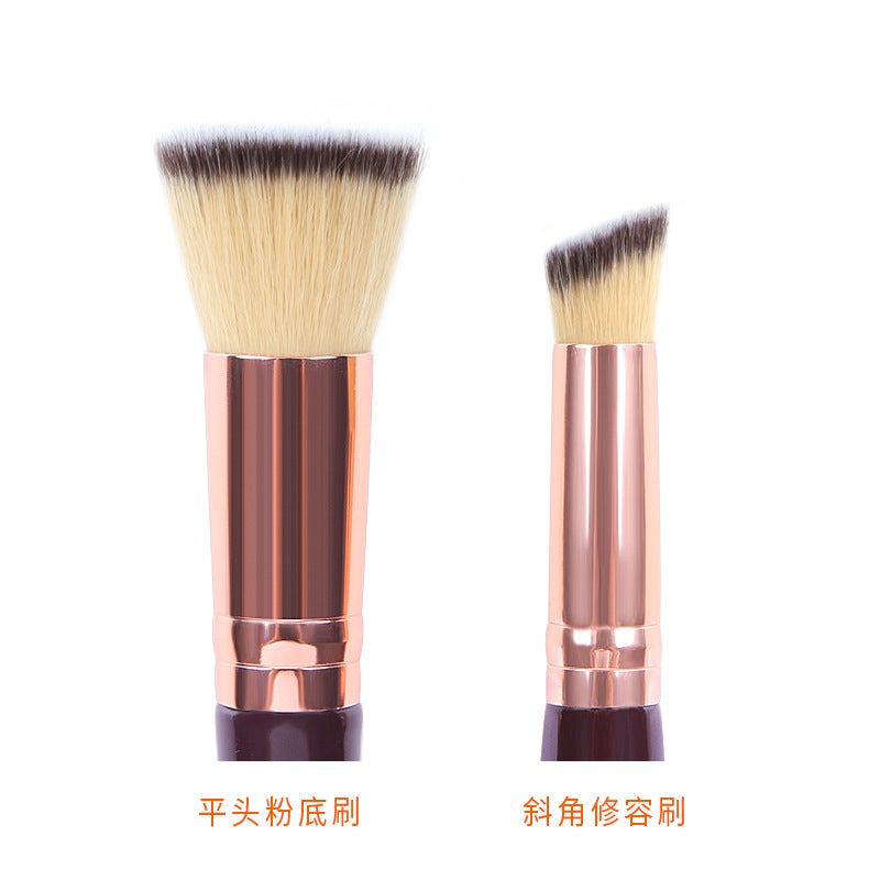 Starlight Double Head Foundation Brush Flat Head Bb Cream Foundation Makeup Brush Slant Head Repair Concealer Brush Beauty Makeup Tools - Image 4