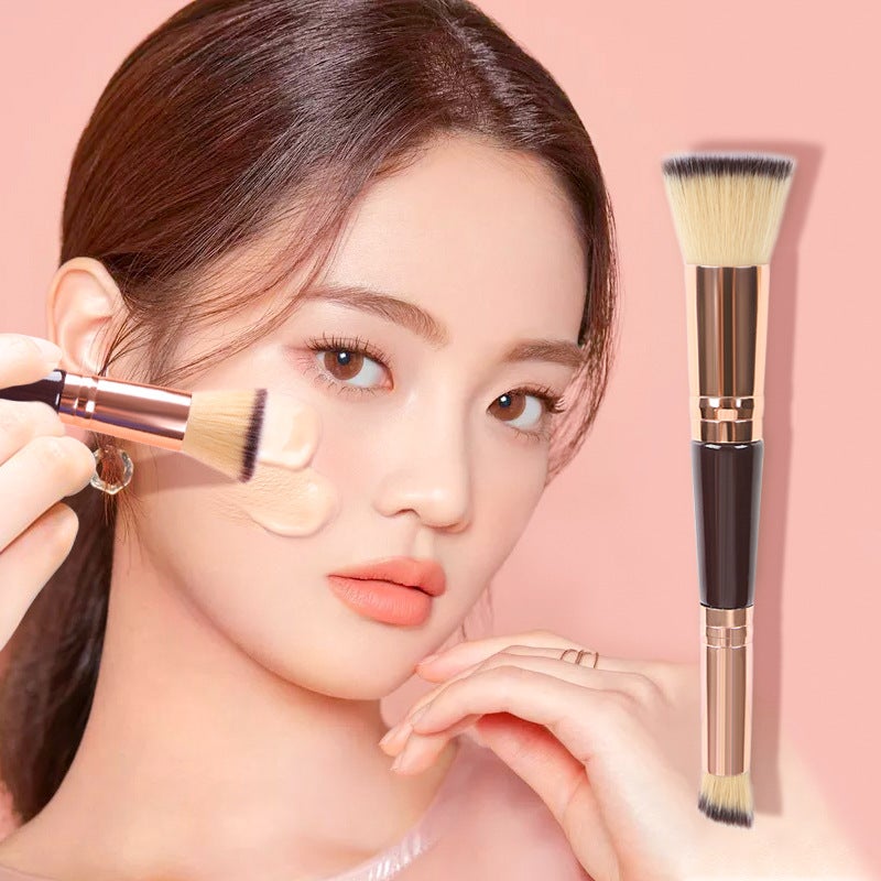 Starlight Double Head Foundation Brush Flat Head Bb Cream Foundation Makeup Brush Slant Head Repair Concealer Brush Beauty Makeup Tools - Image 3