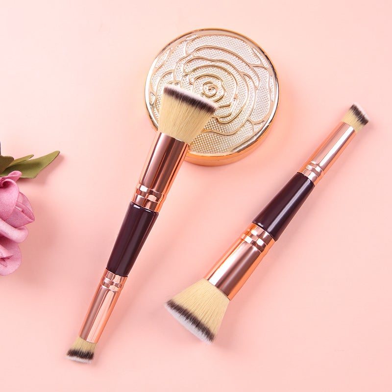 Starlight Double Head Foundation Brush Flat Head Bb Cream Foundation Makeup Brush Slant Head Repair Concealer Brush Beauty Makeup Tools - Image 5