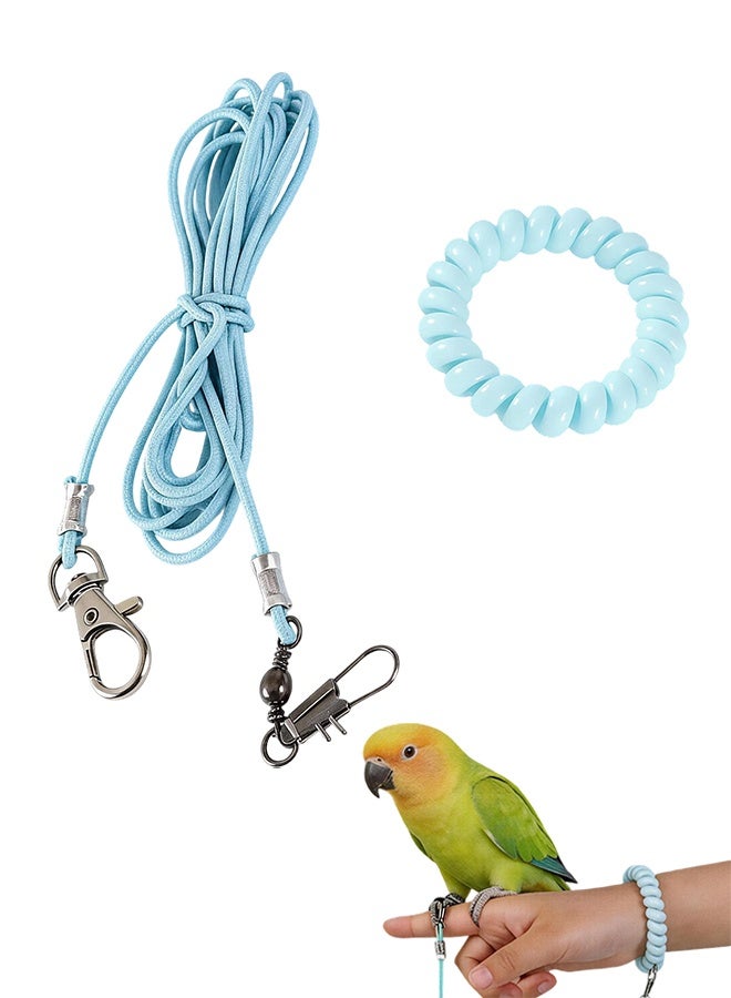 1 Pc 3-Meter Lightweight Bird Leash with Size 4 Foot Loop, Outdoor Training Lead for Small Pet Birds, Suitable for Budgies & Larks - Image 1