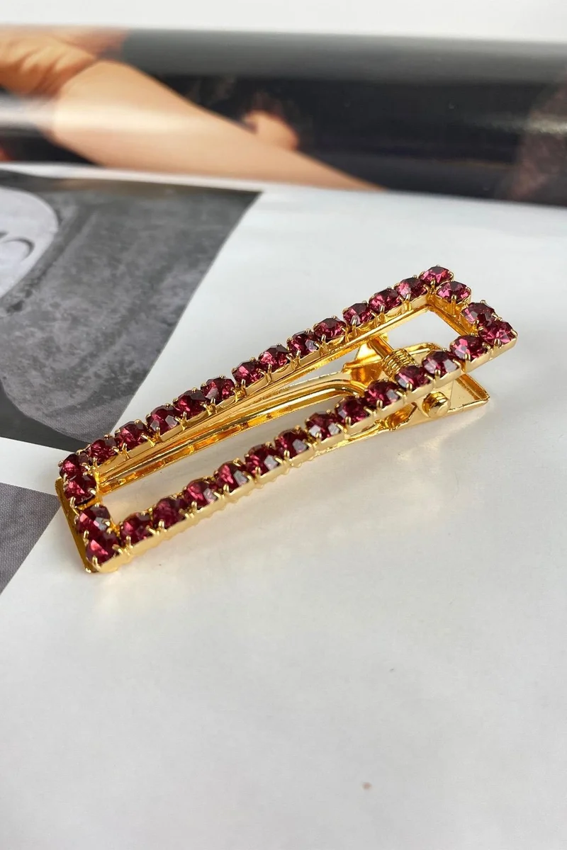 باهلس Women's Crystal Stone Luxury Pencil Buckle