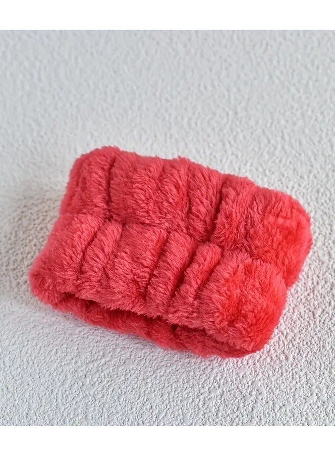 Ucanbe 6pcs/set Women's SPA Headband Grab clip Velvet collar-ring petal High craniolet Sponge Headband Wrist Strap Christmas Gift Ladies Gift Face Makeup Hairband suitable - Image 2