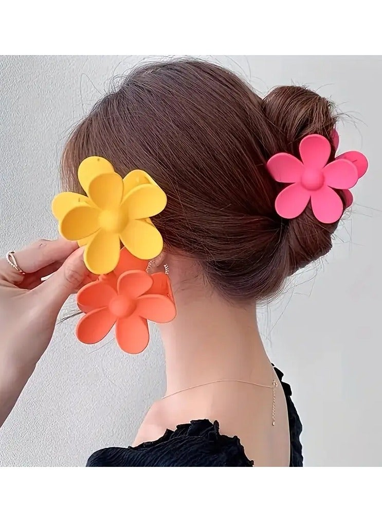 Ucanbe 6pcs/set Women's SPA Headband Grab clip Velvet collar-ring petal High craniolet Sponge Headband Wrist Strap Christmas Gift Ladies Gift Face Makeup Hairband suitable - Image 3