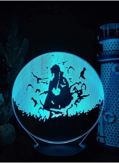 althiqahkey Table lamps 3d night light Naruto Itachi 3D Led Illusion Nightlights Anime Lamp Naruto Shippuden Anime Led Lights For Bedroom  - Image 2