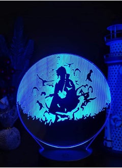 althiqahkey Table lamps 3d night light Naruto Itachi 3D Led Illusion Nightlights Anime Lamp Naruto Shippuden Anime Led Lights For Bedroom  - Image 3