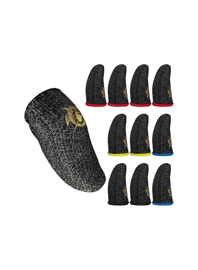 Green Tiger Mobile Finger Sleeve Set [10 Pack], Thumb Gaming Gloves Compatible with All Touchscreen Devices, Cell Phone Finger Sleeve for Call of Duty Mobile - Image 2