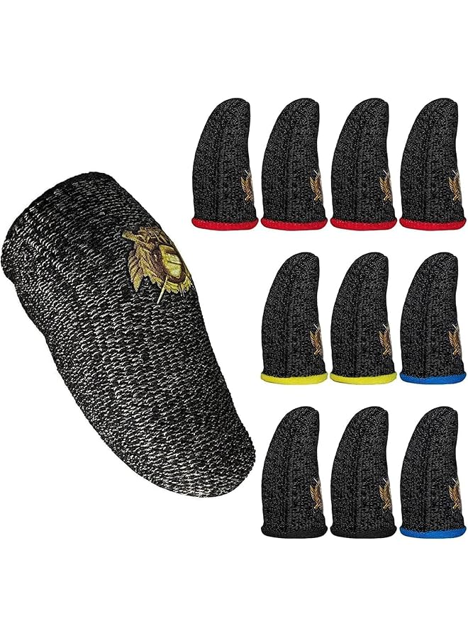 Green Tiger Mobile Finger Sleeve Set [10 Pack], Thumb Gaming Gloves Compatible with All Touchscreen Devices, Cell Phone Finger Sleeve for Call of Duty Mobile - Image 1