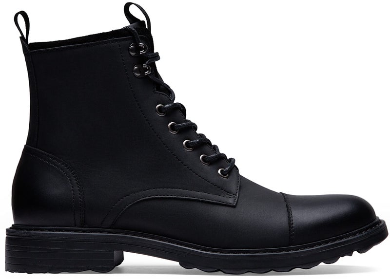 Vostey Mens Boots Motorcycle Casual Boots for Men Zipper Fashion Chukka Boots Mens(BMY8033A Black 11) - Image 4