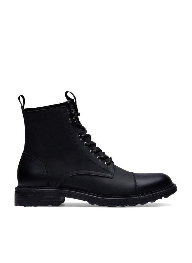 Vostey Mens Boots Motorcycle Casual Boots for Men Zipper Fashion Chukka Boots Mens(BMY8033A Black 11) - Image 1
