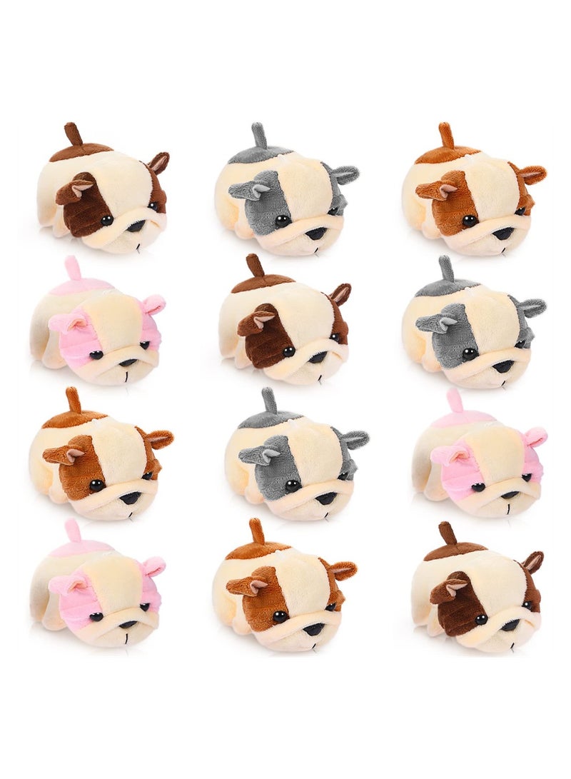 SYOSI Stuffed Animal Toy, 12 Pcs 4 Inch Mini Cute Plush Ornaments, Stuffed Doll, Keychain Handbag Pendant for Birthday Party Favors DIY Home Decor (Dog Style)  - Image 1
